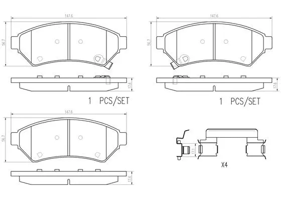 Brake Pad Set, disc brake (P 10 033)