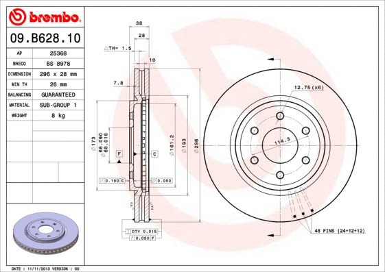 Brake Disc (09.B628.10)