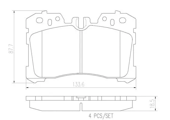 Brake Pad Set, disc brake (P83077N)