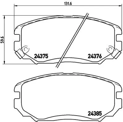 Brake Pad Set, disc brake (P 30 038)