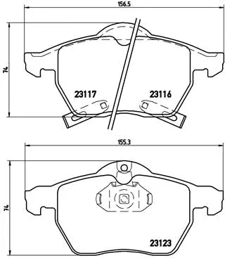 Brake Pad Set, disc brake (P 59 048)