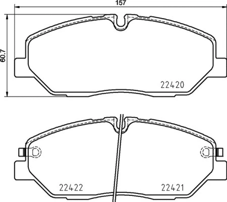 Brake Pad Set, disc brake (P 30 090)