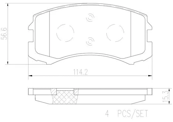 Brake Pad Set, disc brake (P54041N)