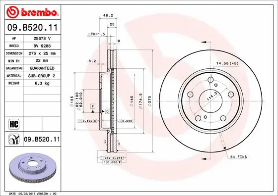 Brake Disc (09.B520.11)