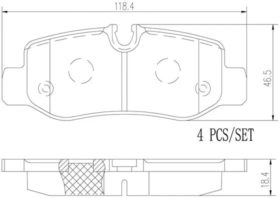 Brake Pad Set, disc brake (P50126N)