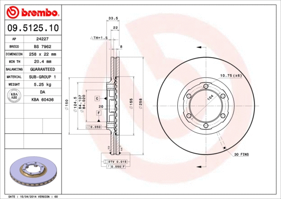 Brake Disc (09.5125.10)