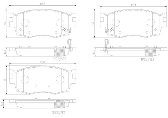 Brake Pad Set, disc brake (P30069N)