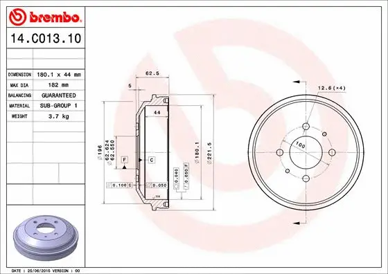 Brake Drum (14.C013.10)