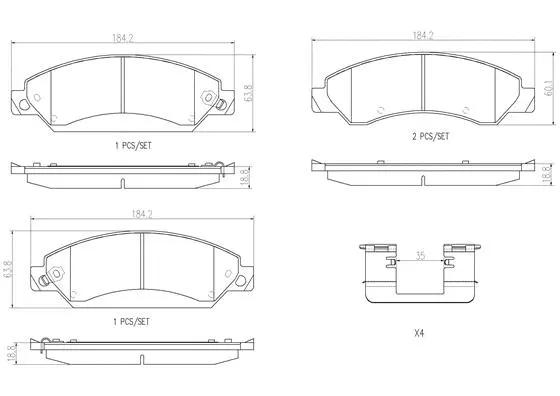 Brake Pad Set, disc brake (P10034N)