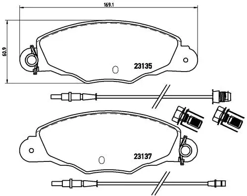 Brake Pad Set, disc brake (P 61 061)