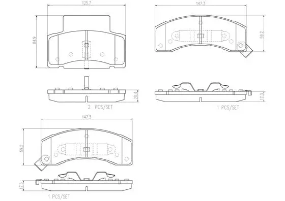 Brake Pad Set, disc brake (P59061N)