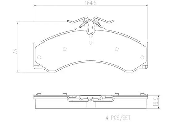 Brake Pad Set, disc brake (P50088N)