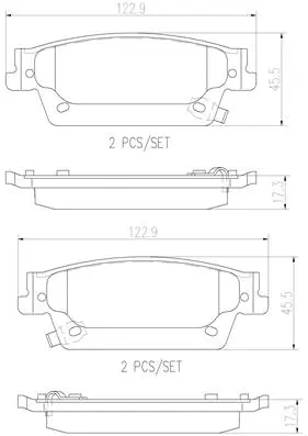 Brake Pad Set, disc brake (P09020N)