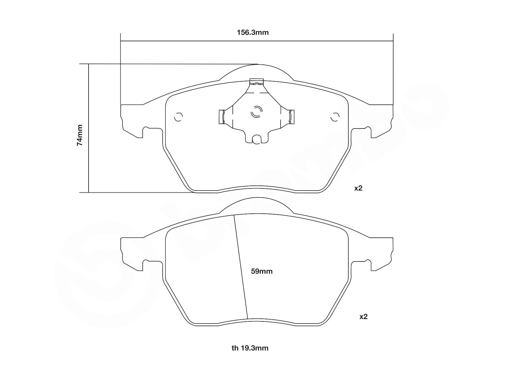 High Performance Brake Pad Set