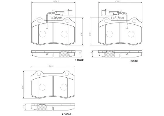 Brake Pad Set, disc brake (P23074N)