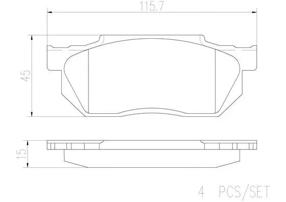 Brake Pad Set, disc brake (P28006N)
