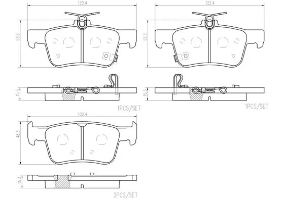 Brake Pad Set, disc brake (P28103N)