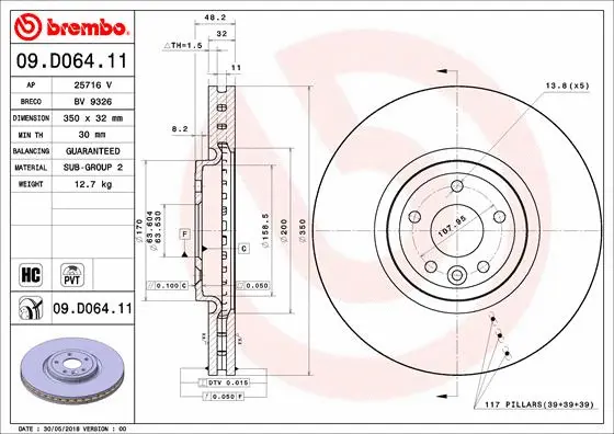 Brake Disc (09.D064.11)