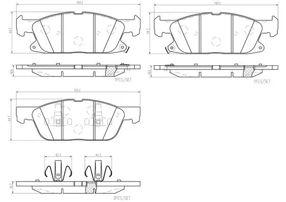 Brake Pad Set, disc brake (P24188N)