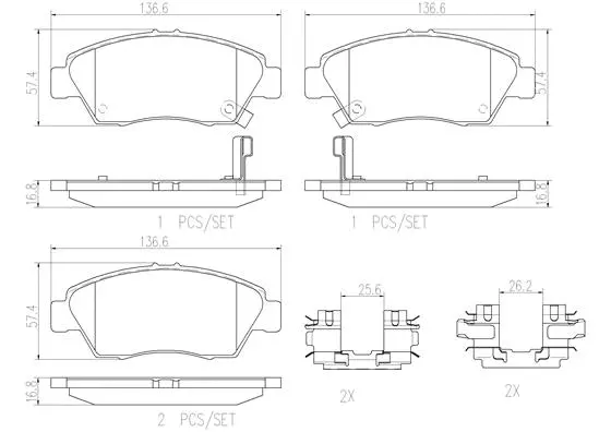 Brake Pad Set, disc brake (P28023N)