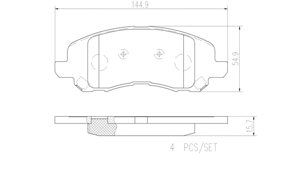 Brake Pad Set, disc brake (P18001N)
