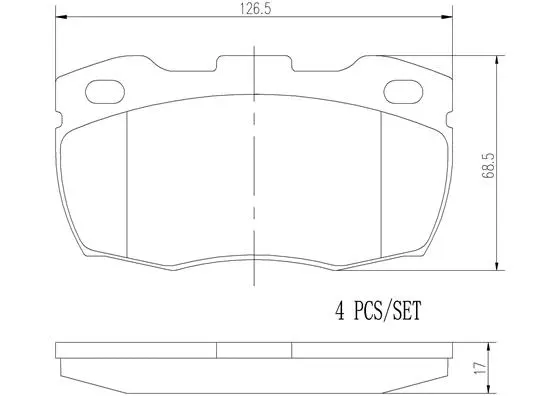 Brake Pad Set, disc brake (P44015N)