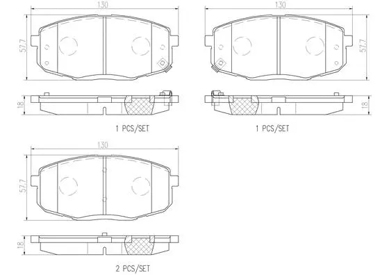 Brake Pad Set, disc brake (P30077N)