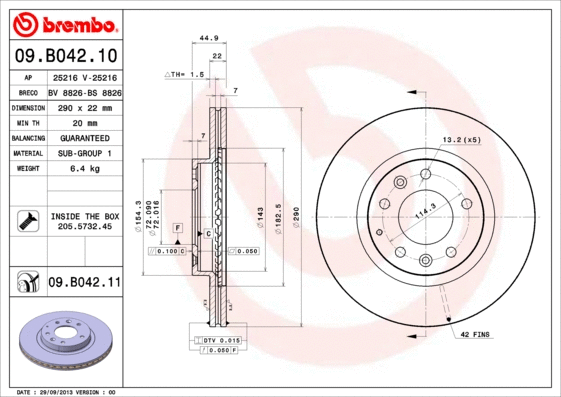 Brake Disc (09.B042.11)