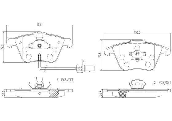 Brake Pad Set, disc brake (P85084N)