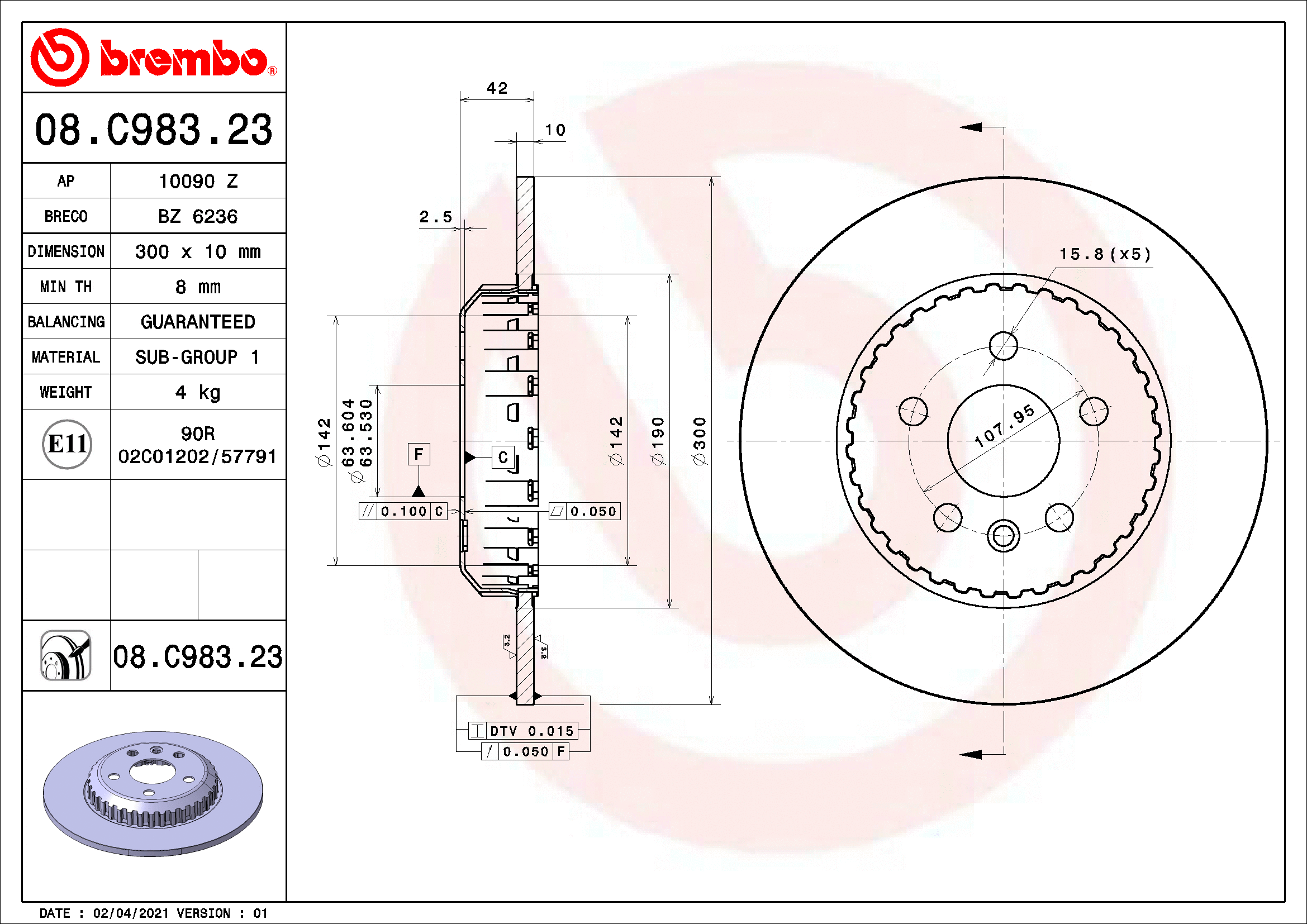 Brake Disc (08.C983.23)