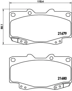 Brake Pad Set, disc brake (P 83 151)