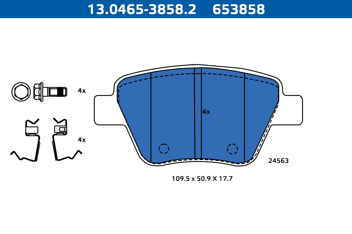 Brake Pad Set, disc brake (13.0465-3858.2)