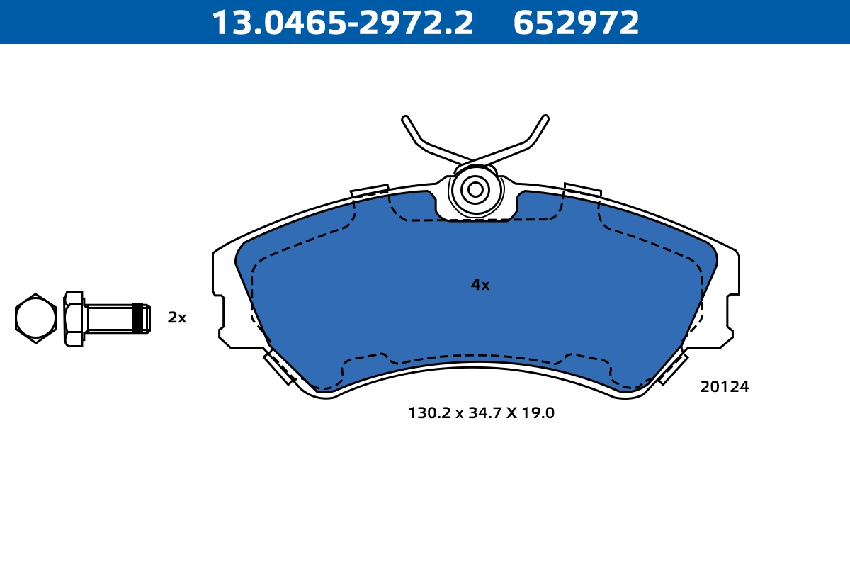 Brake Pad Set, disc brake (13.0465-2972.2)
