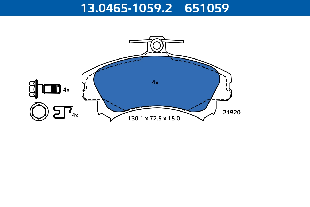 Brake Pad Set, disc brake (13.0465-1059.2)