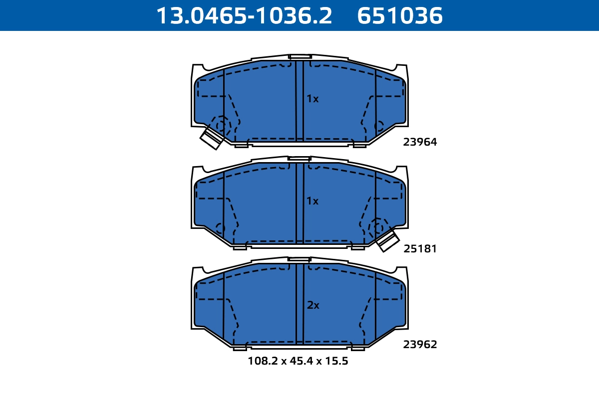 Brake Pad Set, disc brake (13.0465-1036.2)