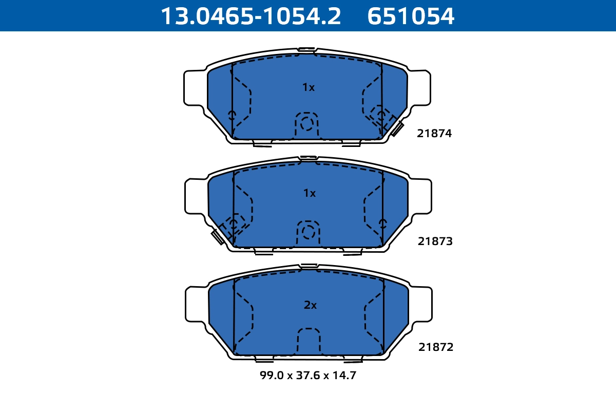 Brake Pad Set, disc brake (13.0465-1054.2)