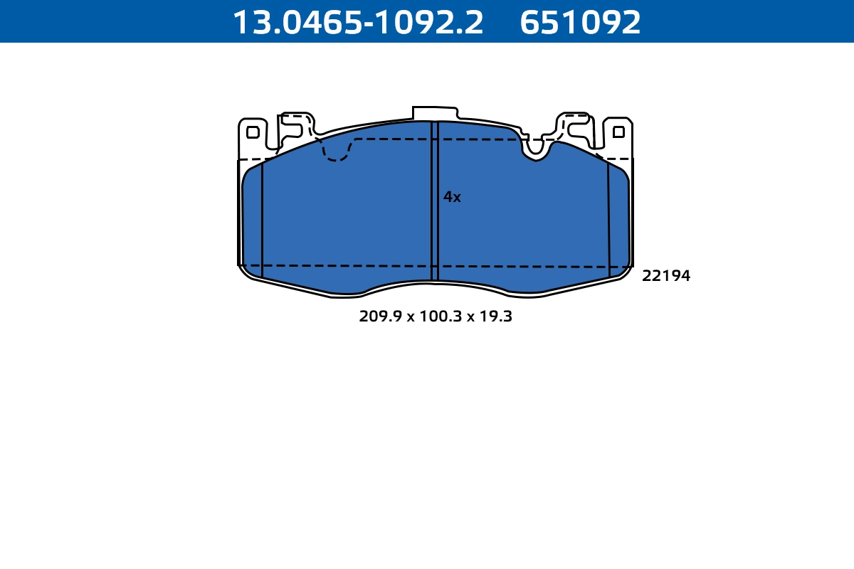 Brake Pad Set, disc brake (13.0465-1092.2)