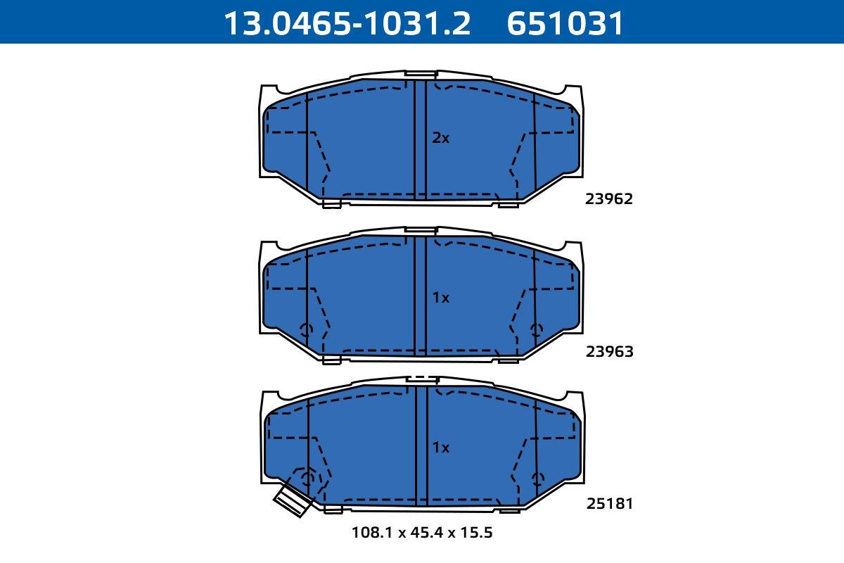Brake Pad Set, disc brake (13.0465-1031.2)