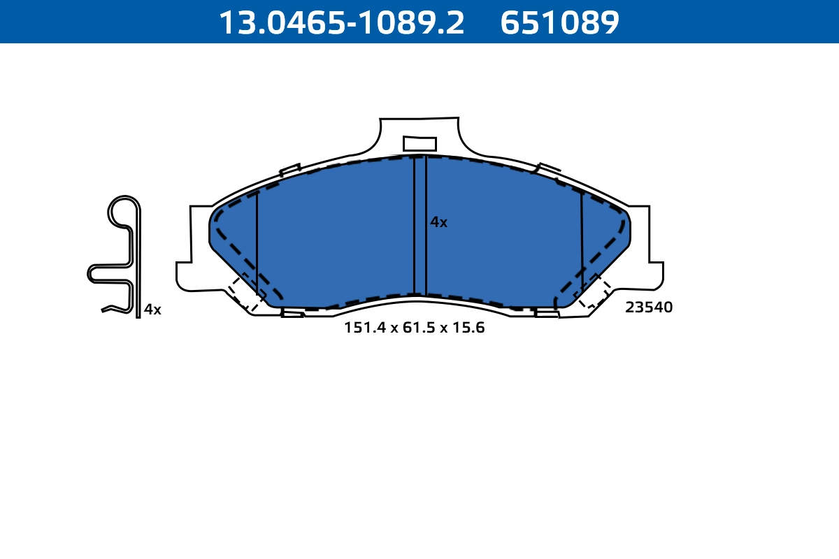 Brake Pad Set, disc brake (13.0465-1089.2)