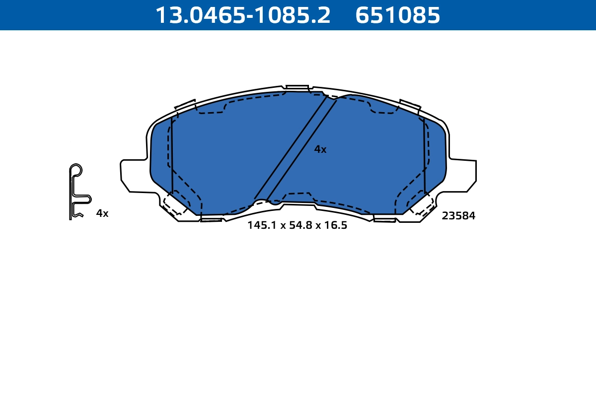 Brake Pad Set, disc brake (13.0465-1085.2)