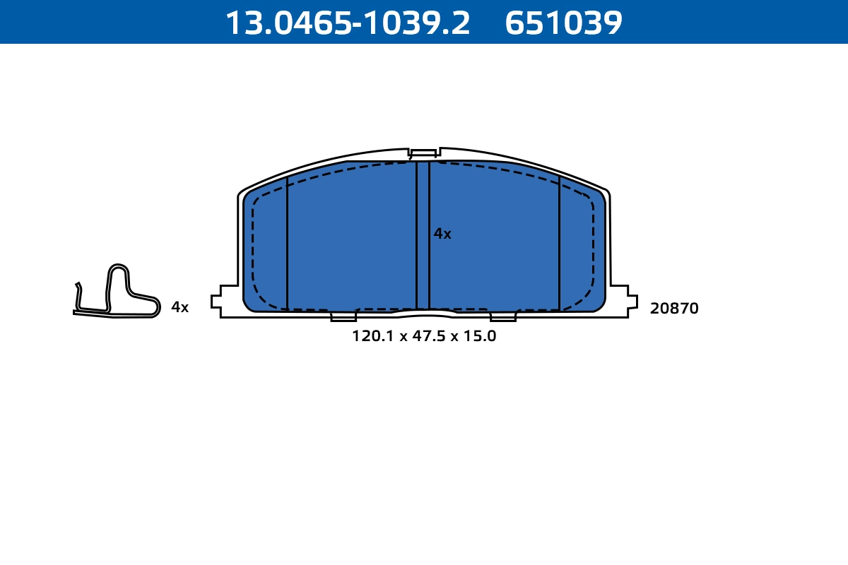 Brake Pad Set, disc brake (13.0465-1039.2)