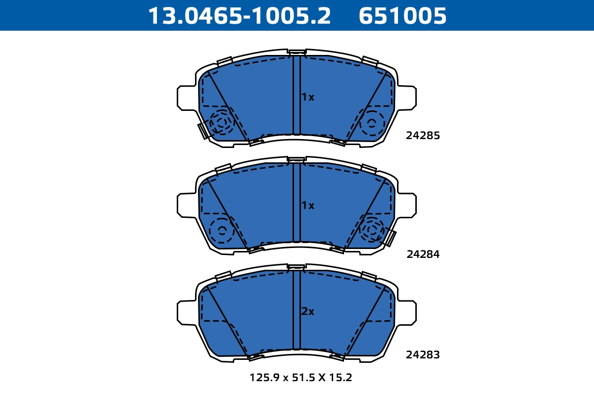 Brake Pad Set, disc brake (13.0465-1005.2)