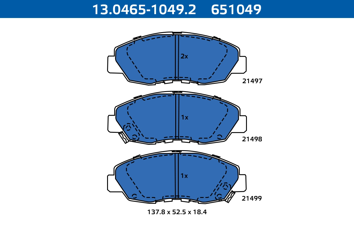 Brake Pad Set, disc brake (13.0465-1049.2)