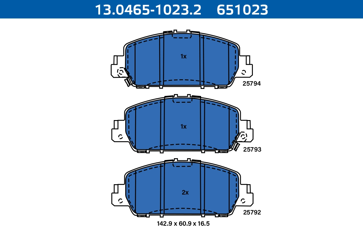 Brake Pad Set, disc brake (13.0465-1023.2)