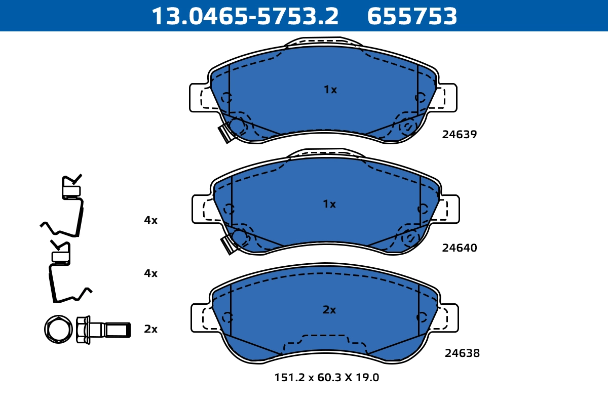 Brake Pad Set, disc brake (13.0465-5753.2)