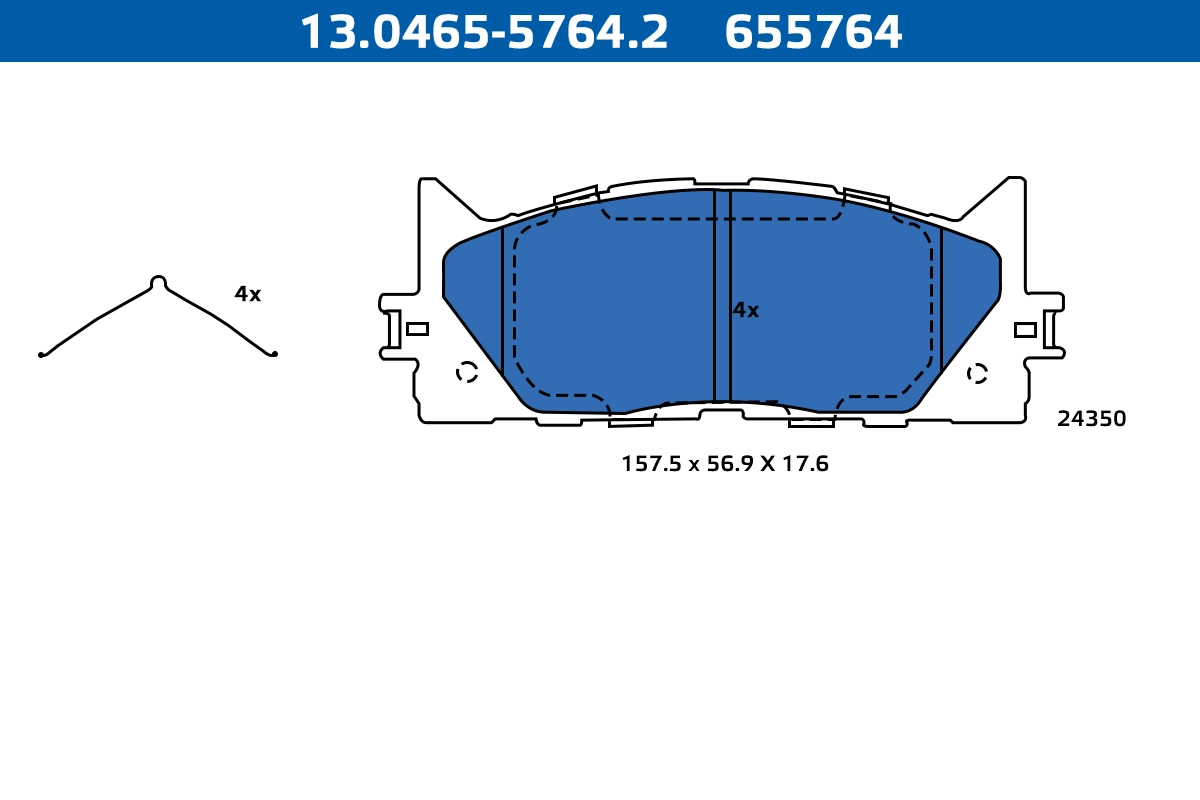 Brake Pad Set, disc brake (13.0465-5764.2)