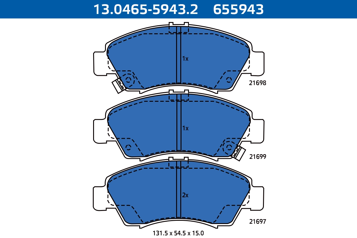Brake Pad Set, disc brake (13.0465-5943.2)