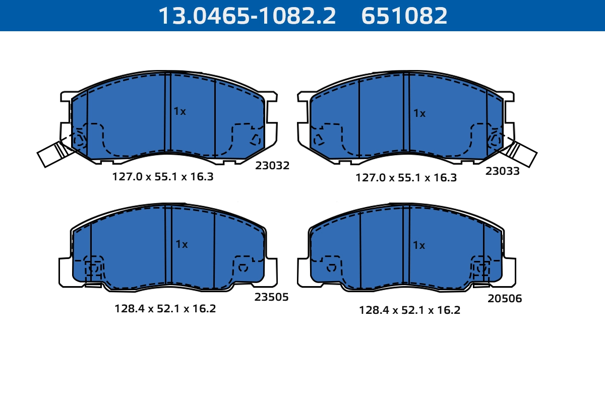 Brake Pad Set, disc brake (13.0465-1082.2)