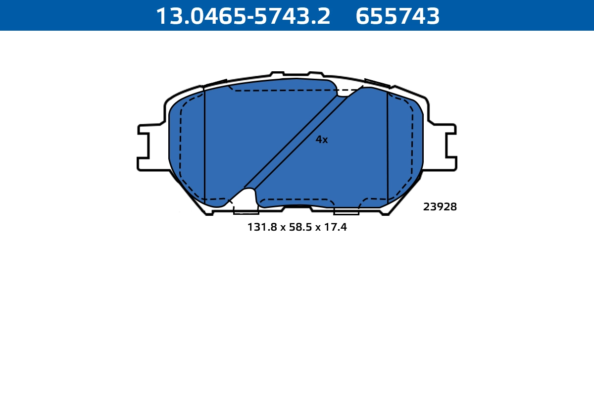 Brake Pad Set, disc brake (13.0465-5743.2)