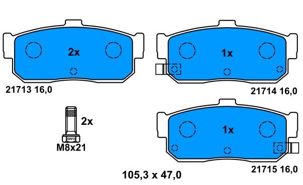Brake Pad Set, disc brake (13.0465-5626.2)